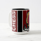 TASSE 2 COULEURS ÉCHECS LYCÉE HAMMOND (Devant gauche)