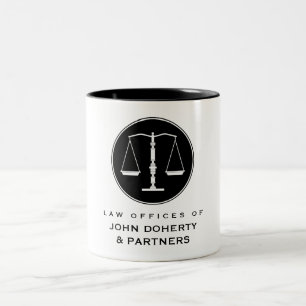Tasse 2 Couleurs Échelles chiques de cabinet juridique de la
