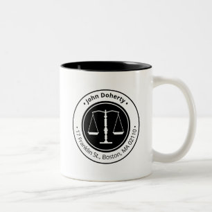 Tasse 2 Couleurs Échelles de justice classe Cabinet d'avocats