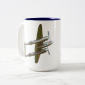 Tasse 2 Couleurs Éclair P-38 de Lockheed (Devant gauche)