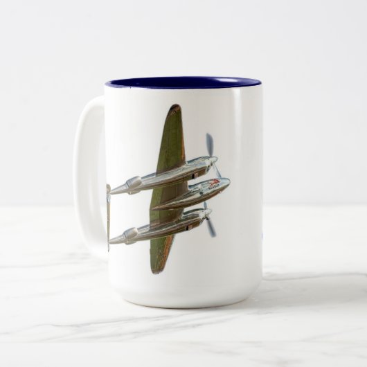 Tasse 2 Couleurs Éclair P-38 de Lockheed (Devant gauche)