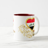 Tasse 2 Couleurs Éclat sur l'Irak (Devant droit)