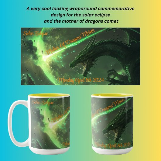 Tasse 2 Couleurs Éclipse solaire 2024
