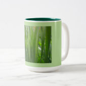 Tasse 2 Couleurs Éco Vert Floral (Devant droit)