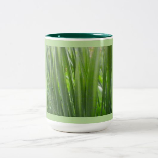 Tasse 2 Couleurs Éco Vert Floral (Centre)
