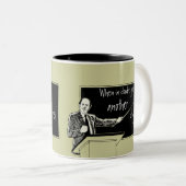 Tasse 2 Couleurs École de diplômé (Devant droit)