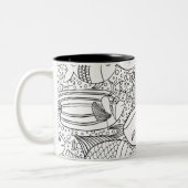 Tasse 2 Couleurs École inspirée des poissons (Gauche)