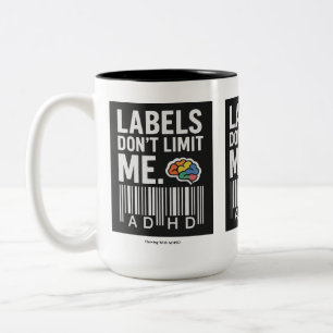 Tasse 2 Couleurs Économie Avec TDAH*Les Lâches Ne Me Limitent Pas
