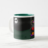 Tasse 2 Couleurs Écossais Terrier Halloween (Devant gauche)