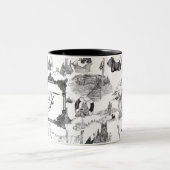 Tasse 2 Couleurs ÉCOSSE Terrier Toile noire avec Monogramme (Centre)