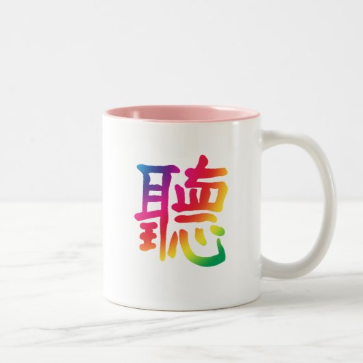 Tasse 2 Couleurs Écouter le caractère chinois (Droit)