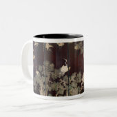 Tasse 2 Couleurs Écran de Coromandel dépeignant des grues (Devant gauche)