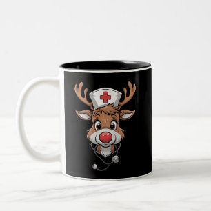 Tasse 2 Couleurs Écran de Noël Top Reindeer Gants en caoutchouc