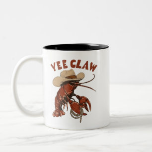 Tasse 2 Couleurs Écrevisse Yee Griffe Homard Cowboy Drôle Western c