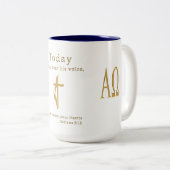 Tasse 2 Couleurs Écriture biblique chrétienne (Devant droit)
