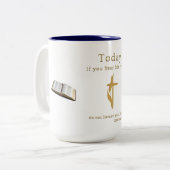 Tasse 2 Couleurs Écriture biblique chrétienne (Devant gauche)