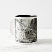 Tasse 2 Couleurs Écriture de Marie De France (Devant gauche)