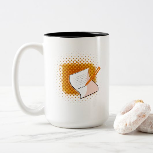 Tasse 2 Couleurs Écriture Lover (Avec donut)