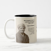 Tasse 2 Couleurs Écriture personnalisée Monogramme HARRIET TUBMAN C (Gauche)