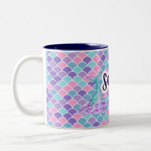 Tasse 2 Couleurs Écumez la journée Mermaid Scales Pun Café