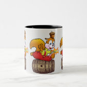 Tasse 2 Couleurs Écureuil de maïs tonneau Gris Musique (Centre)