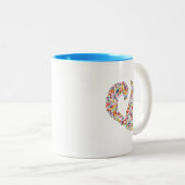 Tasse 2 Couleurs écureuil floral (Devant droit)