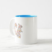 Tasse 2 Couleurs écureuil floral (Devant gauche)