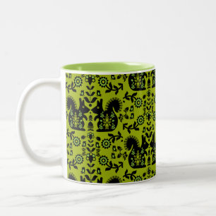 Tasse 2 Couleurs Écureuil Nordic Scandinave Folk Art