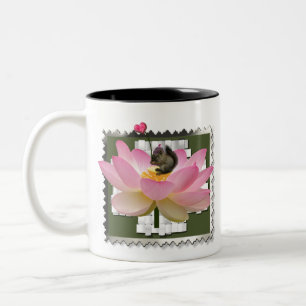 Tasse 2 Couleurs Écureuil pour bébé 3D encadré et adorable sur la f