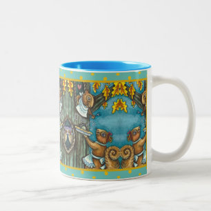 TASSE 2 COULEURS ÉCUREUILS & CHOUETTE ACTION DE GRÂCES, TARTE AUX G