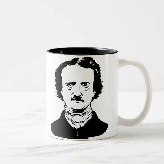 Tasse 2 Couleurs Edgar Allen Poe Raven (Droit)