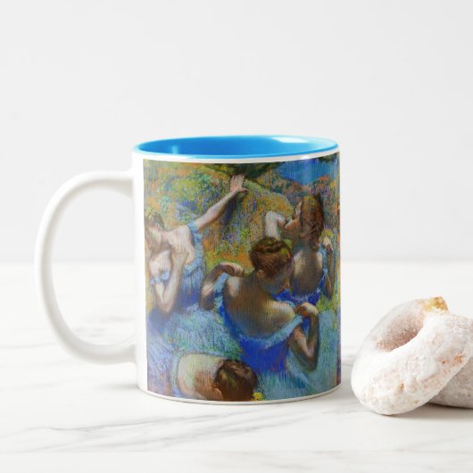 Tasse 2 Couleurs Edgar Degas - Danseurs Bleus (Avec donut)