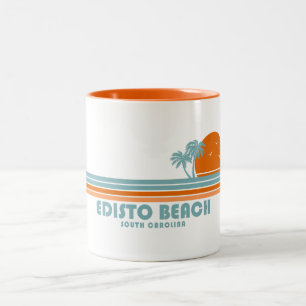 Tasse 2 Couleurs Edisto Beach Caroline du Sud Sun Palm Trees