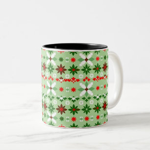 Tasse 2 Couleurs Édition de Noël 4 de Fair Isle scandinave