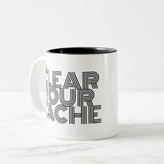 Tasse 2 Couleurs Effacer votre cache (Devant gauche)