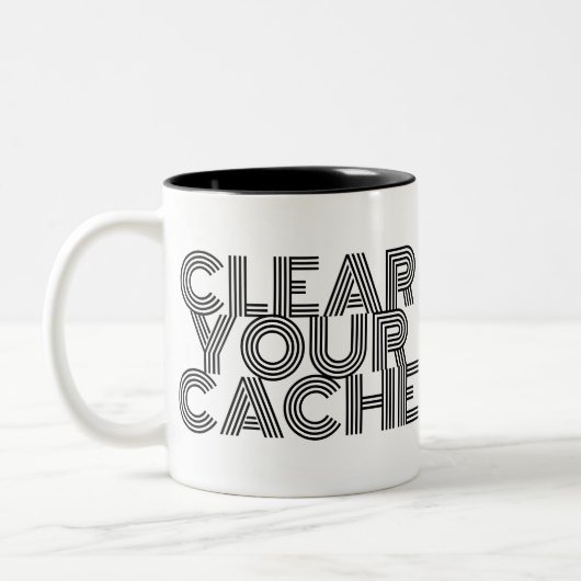 Tasse 2 Couleurs Effacer votre cache (Gauche)
