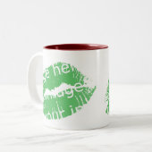 Tasse 2 Couleurs Effet chaud de lèvres (Devant gauche)