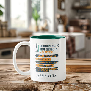 Tasse 2 Couleurs Effets secondaires de la chiropratique Nom personn