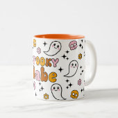 Tasse 2 Couleurs Éffrayant Babe Kawaii Fantôme crânien (Devant droit)