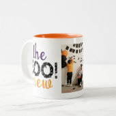 Tasse 2 Couleurs Éffrayant Le Boo Crew Halloween Photo de la famill (Devant gauche)