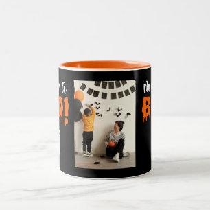 Tasse 2 Couleurs Éffrayant Mama Boo Orange Halloween Photo de famil