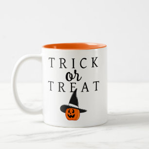 Tasse 2 Couleurs Éffrayant Trick Ou Treat Jack-o'lantern Halloween