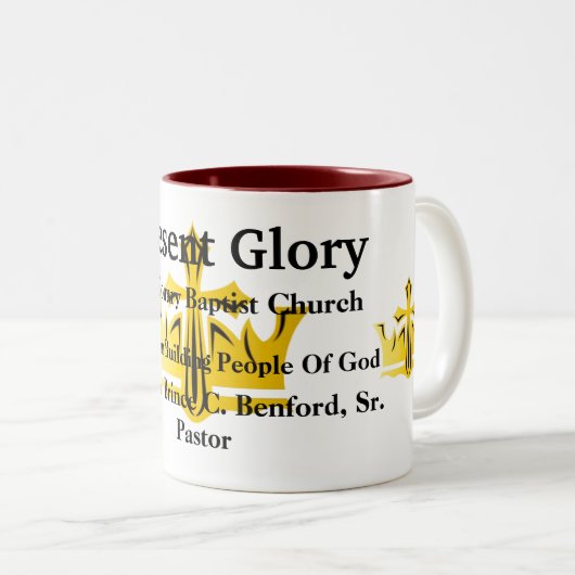 Tasse 2 Couleurs Eglise baptiste de gloire actuelle (Devant droit)
