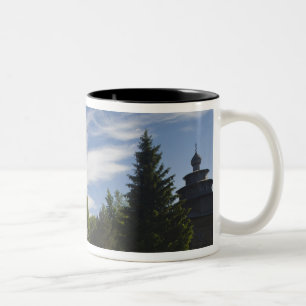 Tasse 2 Couleurs église orthodoxe russe traditionnelle en bois