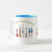 Tasse 2 Couleurs Église Steeples de Frederick (Devant gauche)