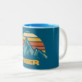 Tasse 2 Couleurs Eiger Switzerland Retro Turquoise (Devant droit)