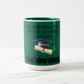 Tasse 2 Couleurs Einstein's graduation motto hunter green (Centre)