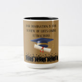 Tasse 2 Couleurs Einstein's graduation motto light brown (Centre)