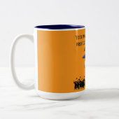 Tasse 2 Couleurs Einstein's graduation motto orange (Gauche)