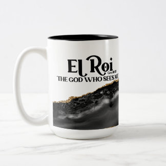 Tasse 2 Couleurs El Roi Le Dieu Qui Me Voit Monogramme De Marbre No